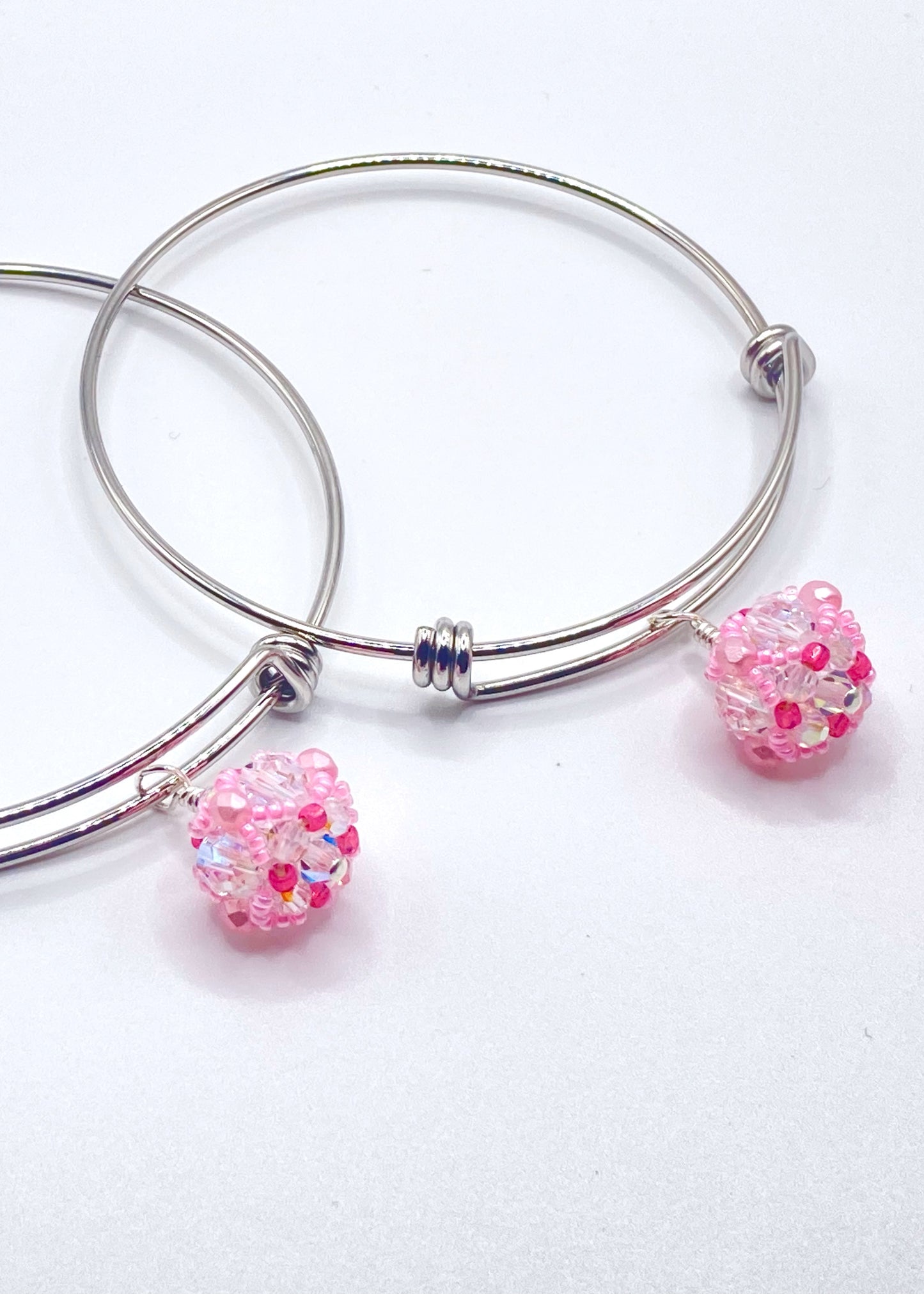 Barbie Pink and White Bangle Bracelet