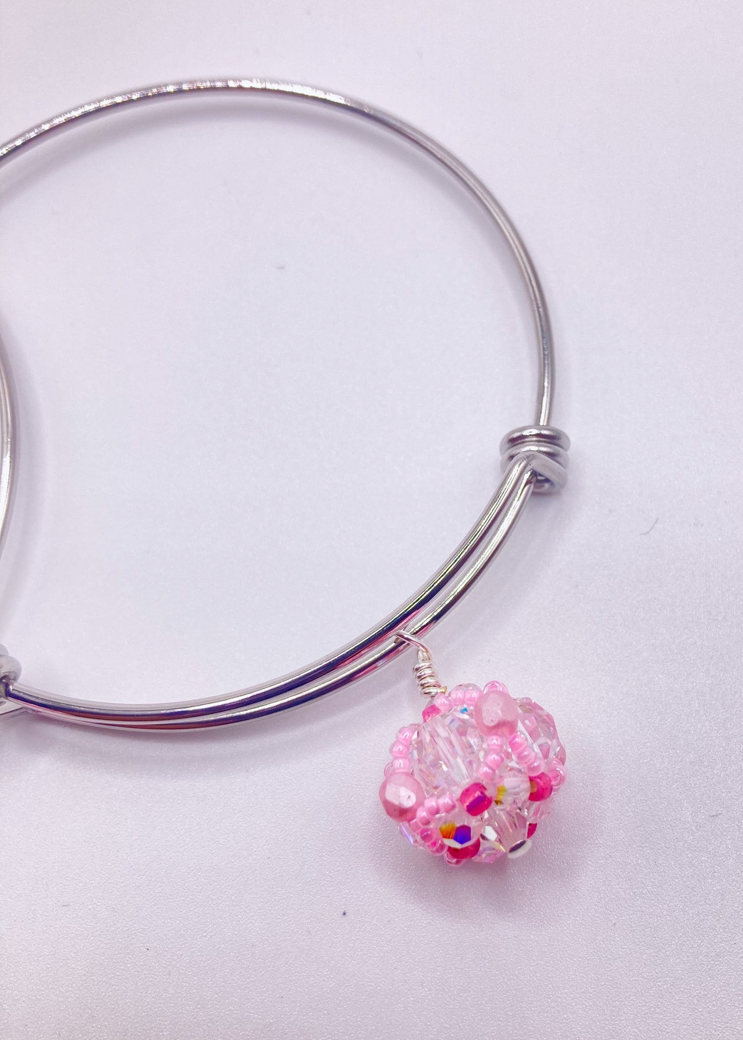 Barbie Pink and White Bangle Bracelet
