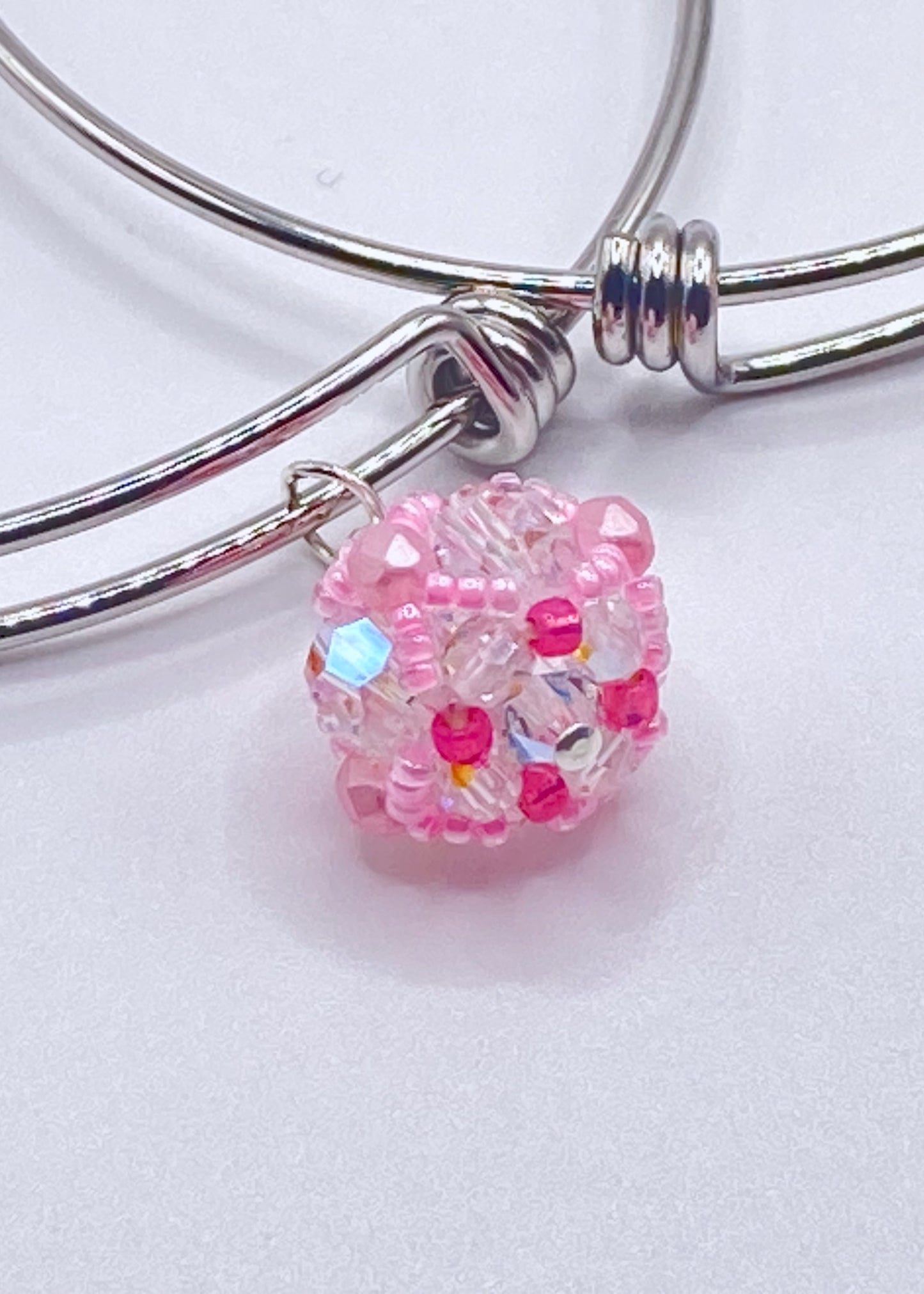Barbie Pink and White Bangle Bracelet
