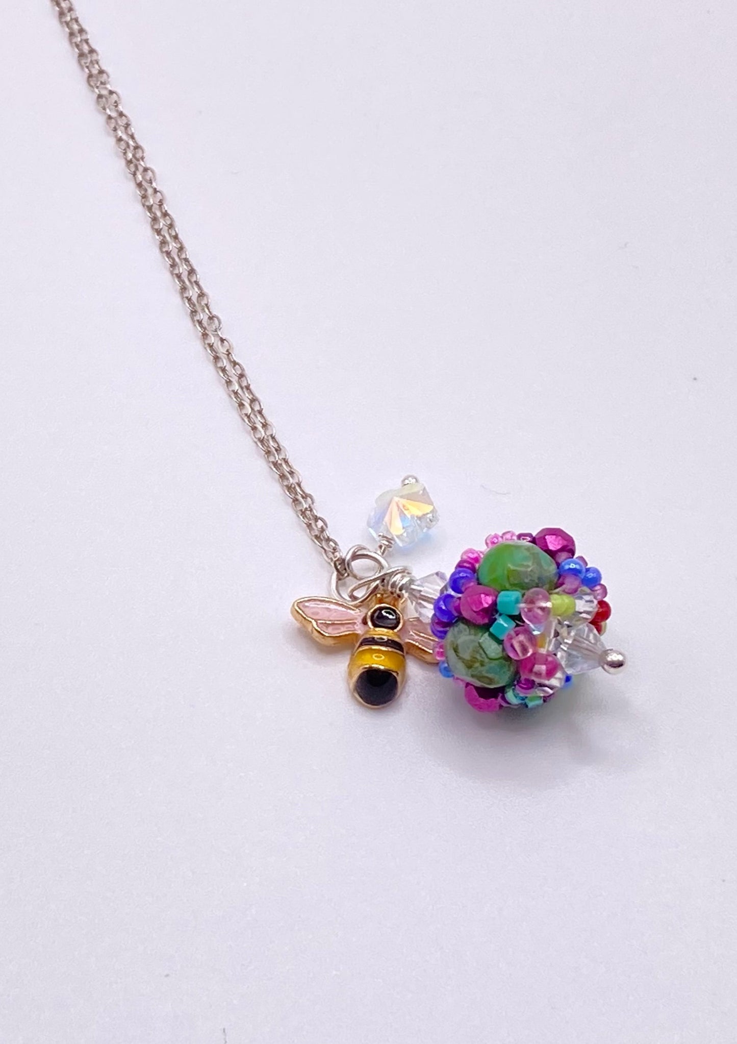 Handcrafted Beaded Jewelry made by Mango Fish in Western MA inspired by the Bridge of Flowers in Shelbourne Falls