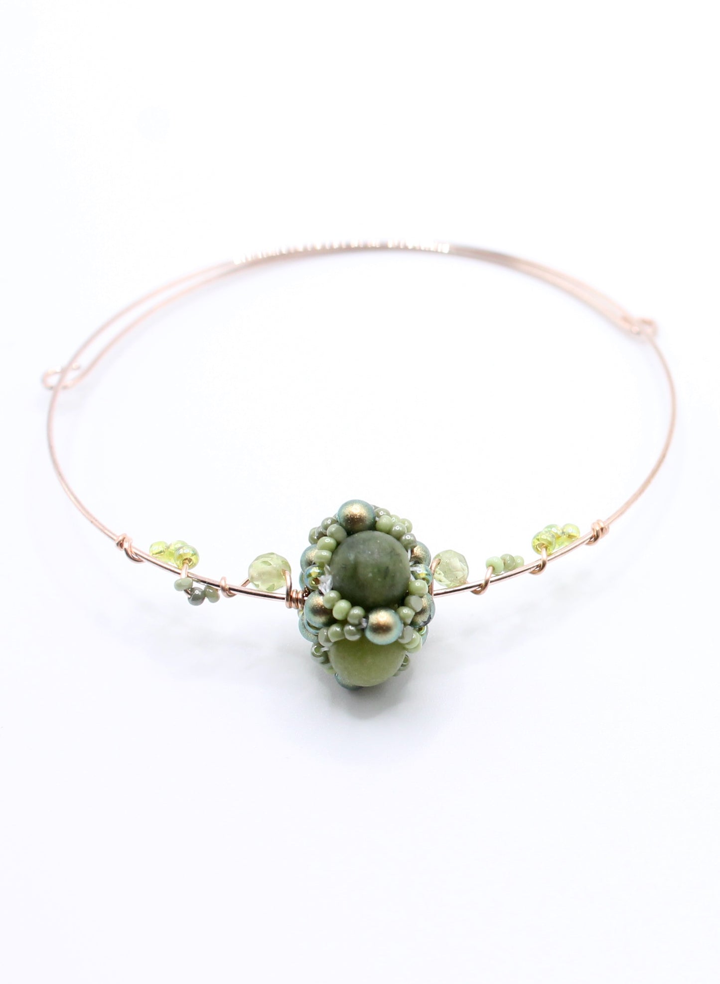 Connemara (Irish Marble) Wire-Wrapped Bracelet