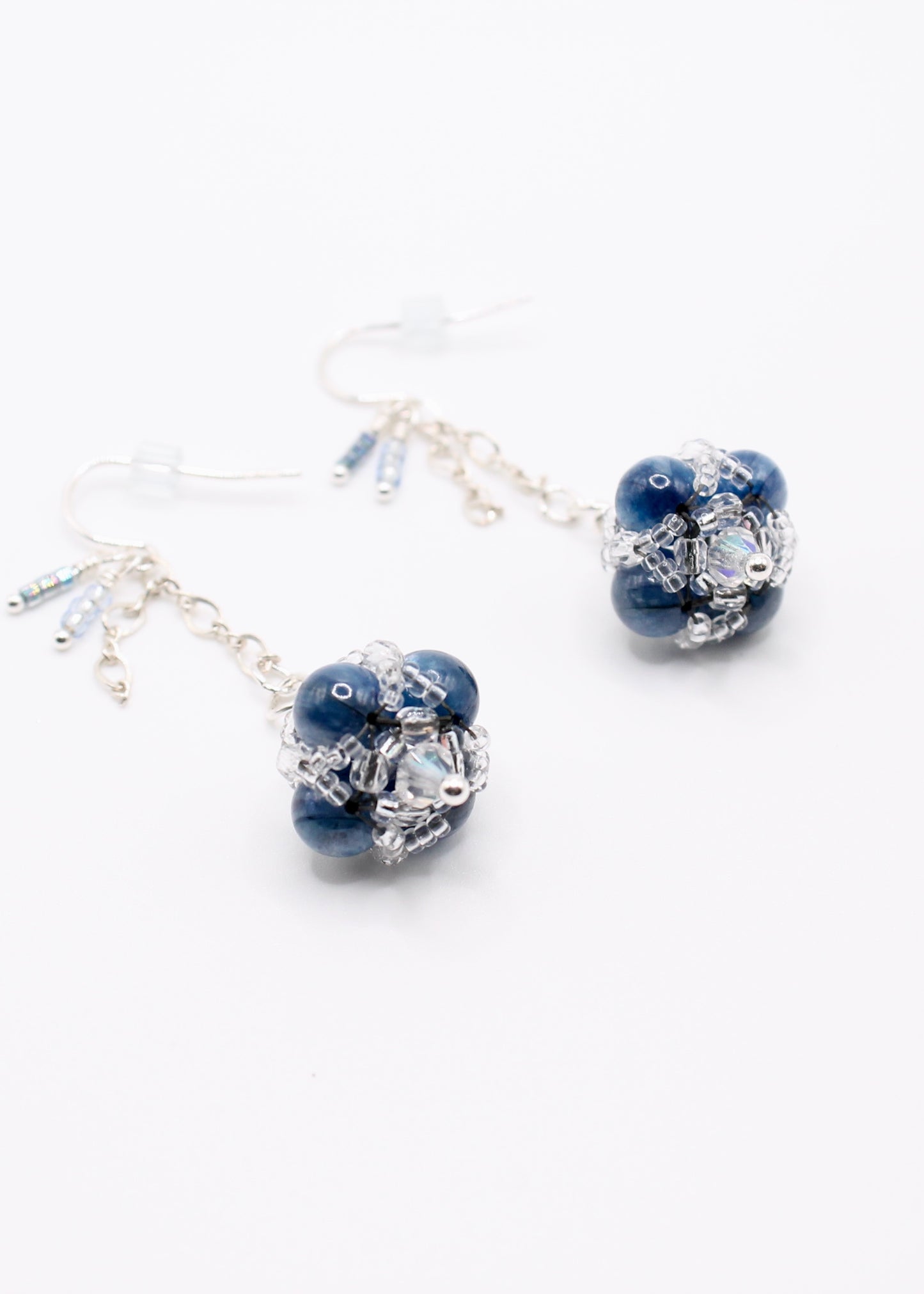 Kyanite Silver Chain Earrings