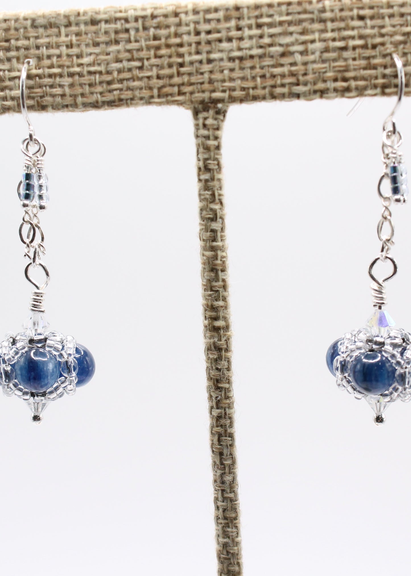 Kyanite Silver Chain Earrings