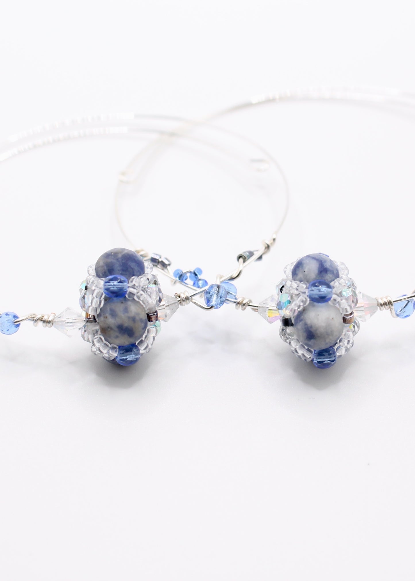 Sodalite Wire-Wrapped Bracelet