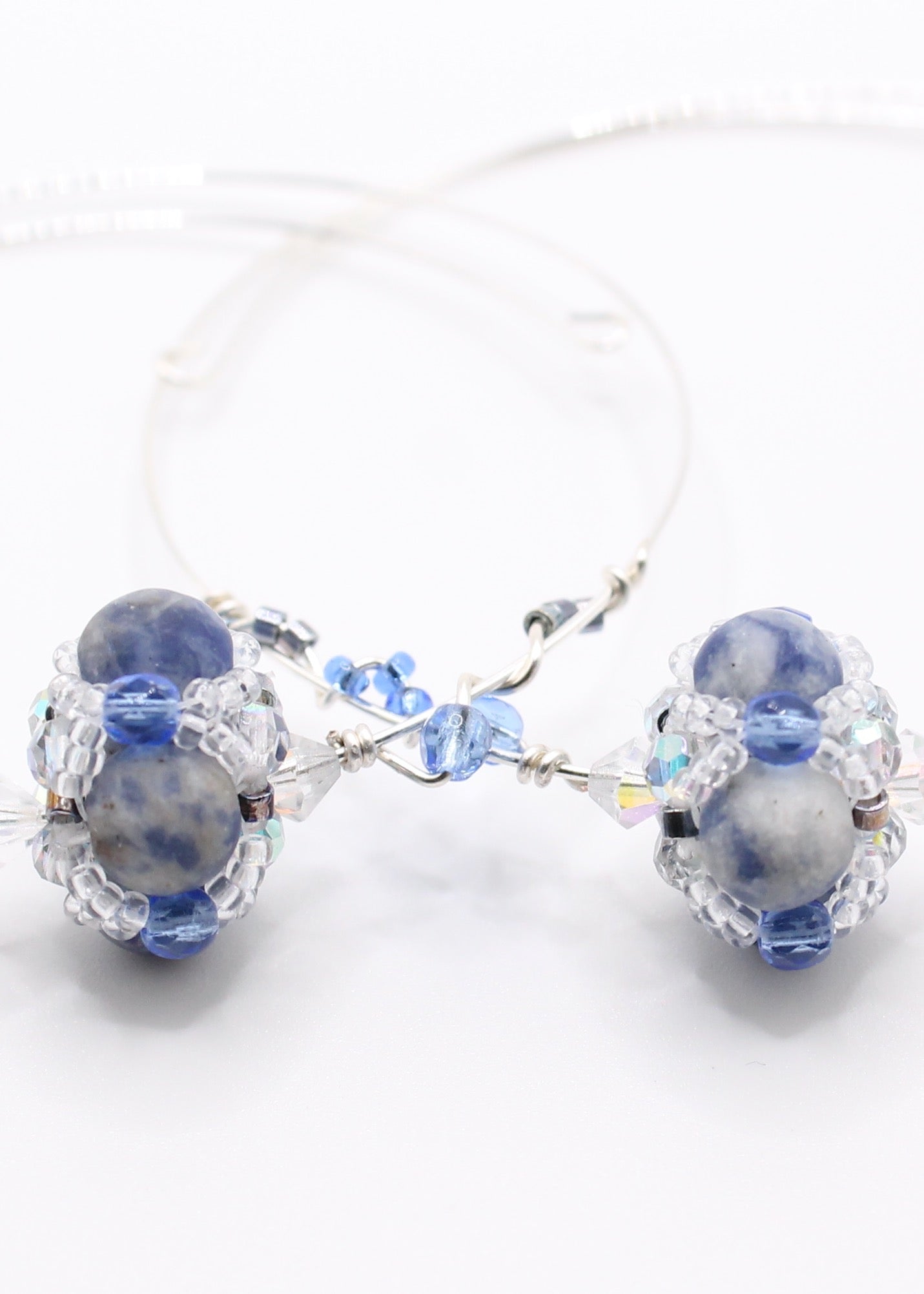 Sodalite Wire-Wrapped Bracelet