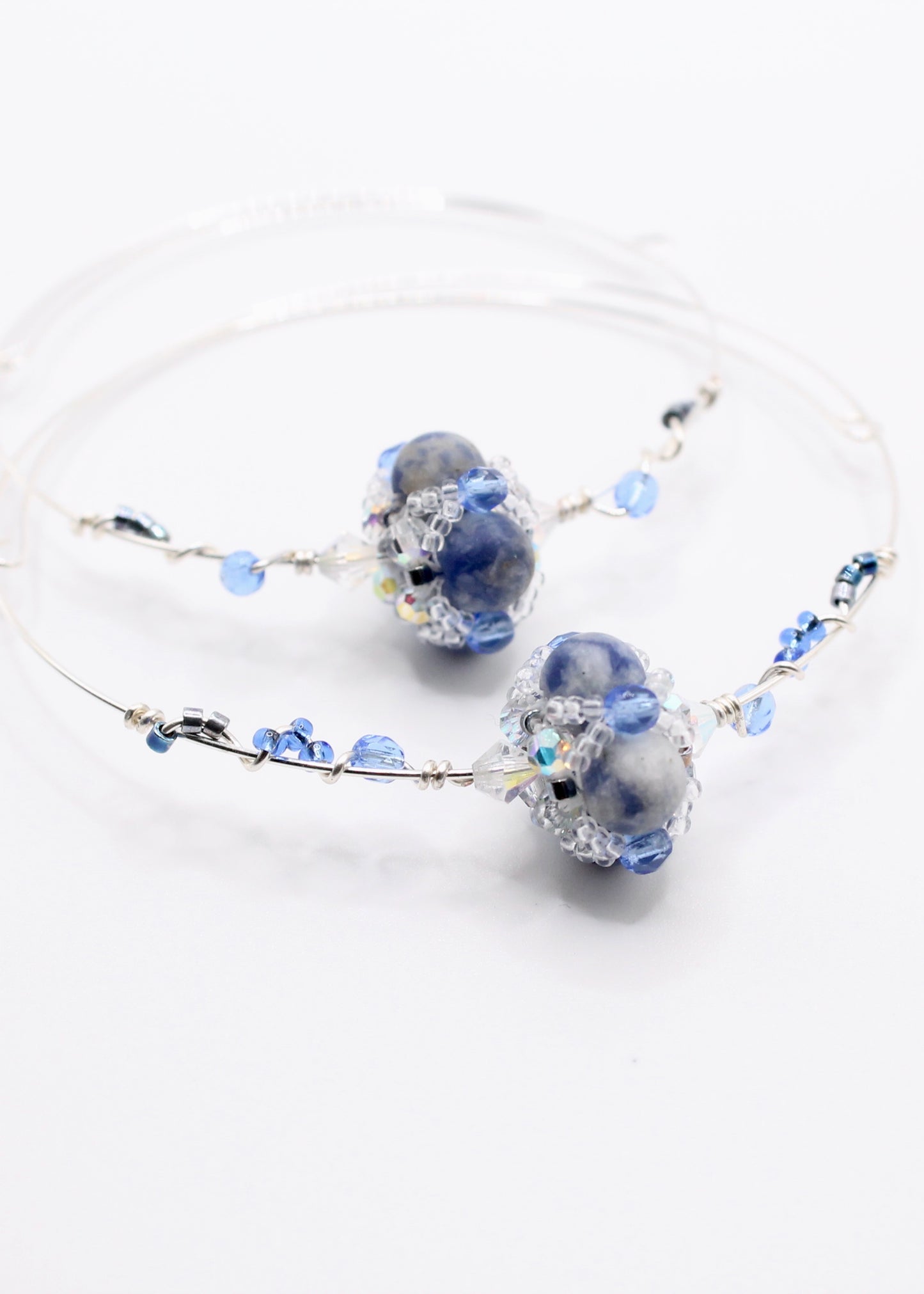 Sodalite Wire-Wrapped Bracelet