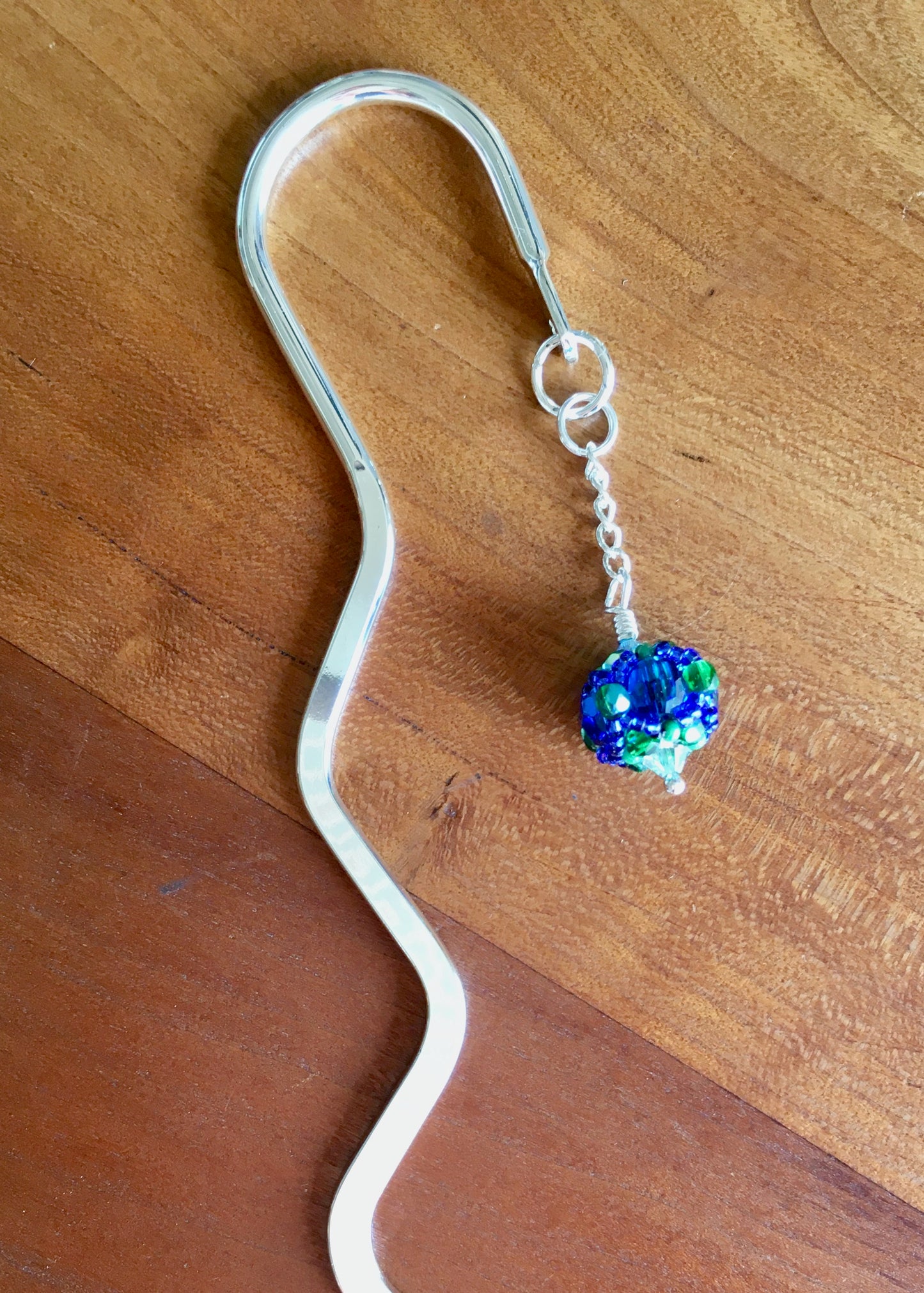 Blue & Green Beaded Bookmark (Williston Northampton School)