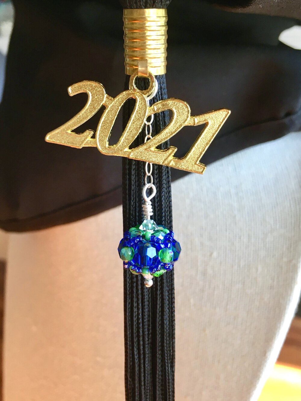 Williston Northampton School - Graduation Cap Beaded Tassel Charm