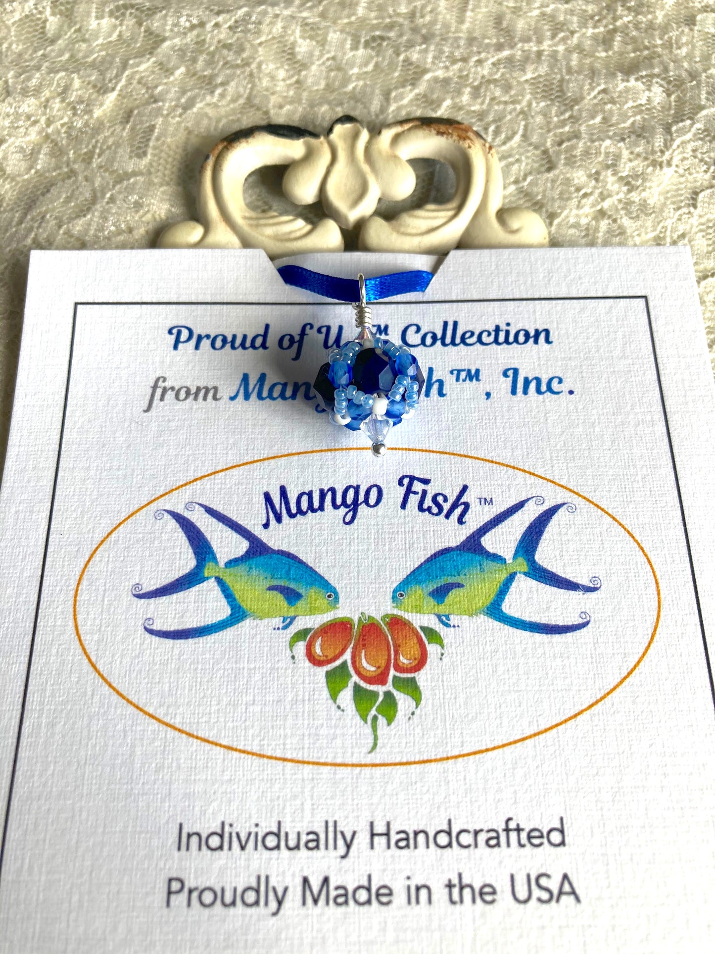University of Maine - Graduation Cap Beaded Tassel Charm