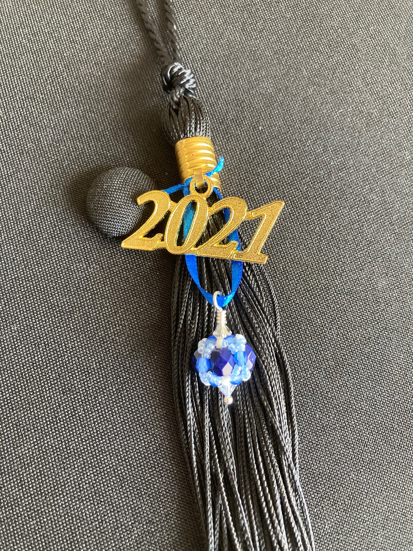 University of Maine - Graduation Cap Beaded Tassel Charm