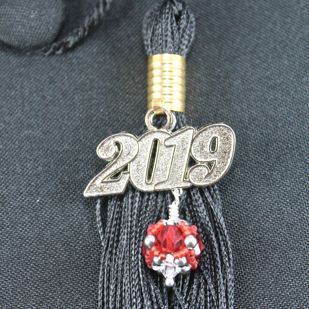 Easthampton High School - Graduation Cap Beaded Tassel Charm