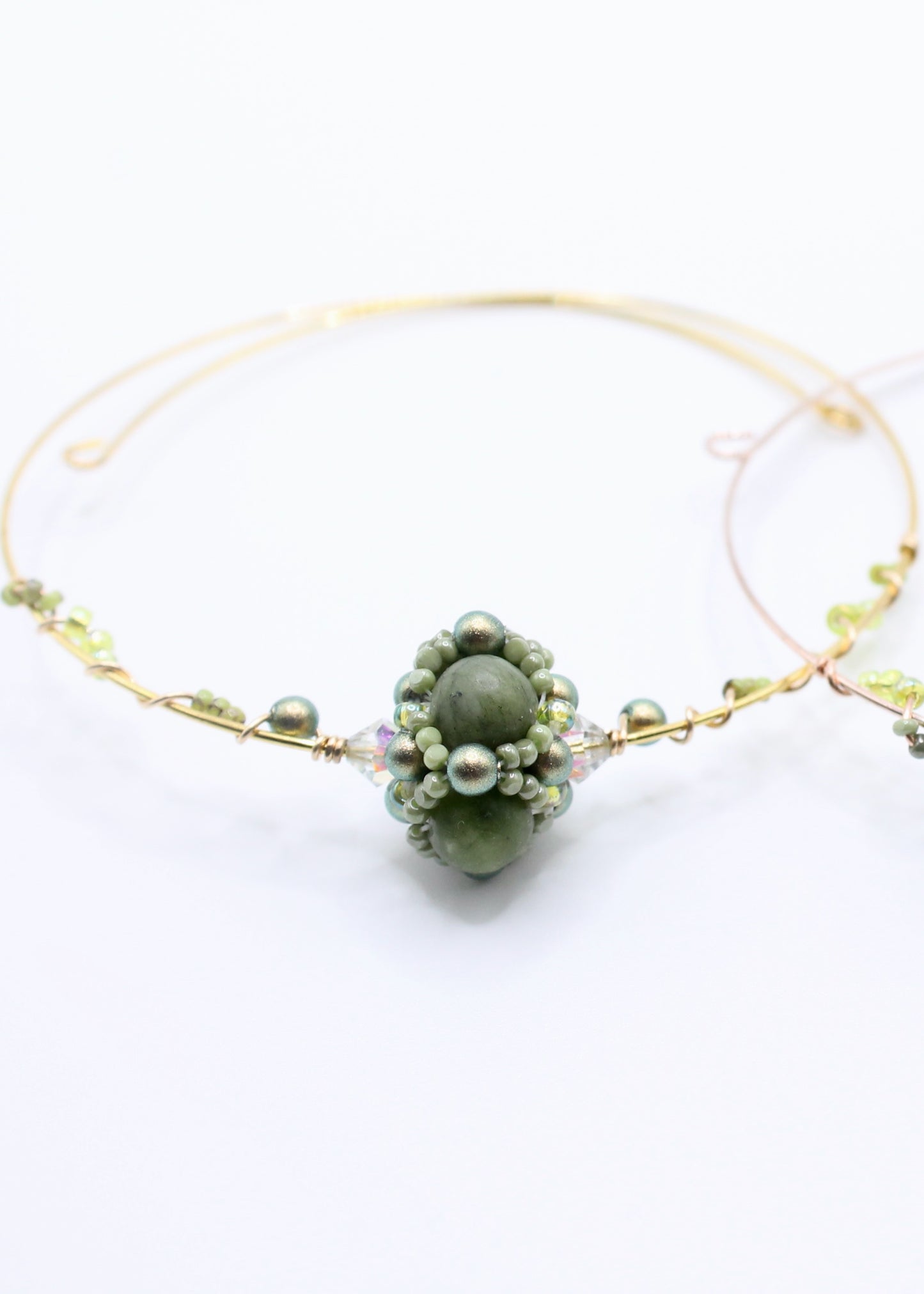 Connemara (Irish Marble) Wire-Wrapped Bracelet
