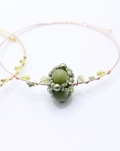 Connemara (Irish Marble) Wire-Wrapped Bracelet