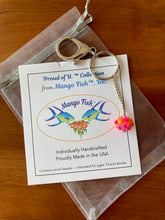 Load image into Gallery viewer, Rhode Island School of Design Gifts -- Handcrafted Crystal &amp; Glass Proud of U.™  Key Chain
